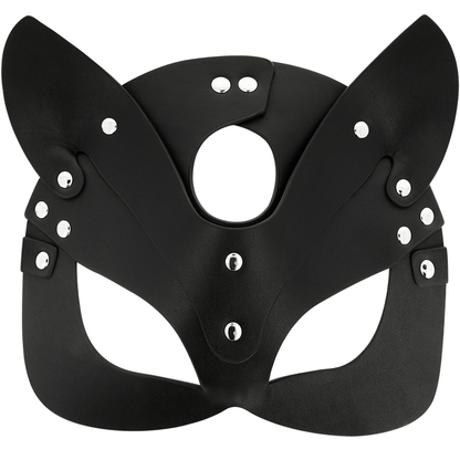 Máscara con Orejas de Gato en Cuero Vegano - Coquette Chic Desire - Lover Dreams