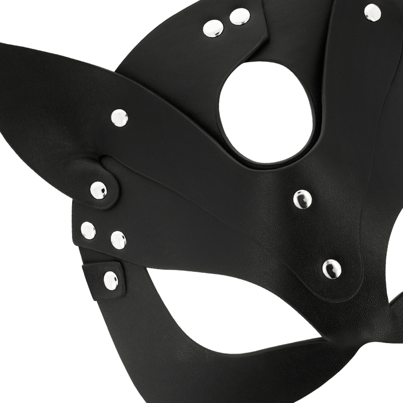 Máscara con Orejas de Gato en Cuero Vegano - Coquette Chic Desire - Lover Dreams