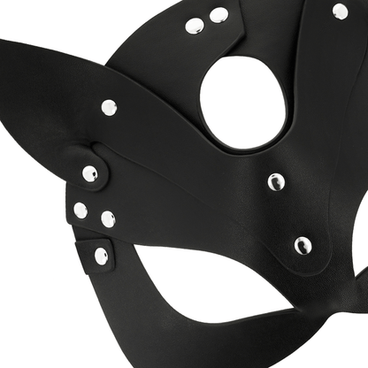 Máscara con Orejas de Gato en Cuero Vegano - Coquette Chic Desire - Lover Dreams