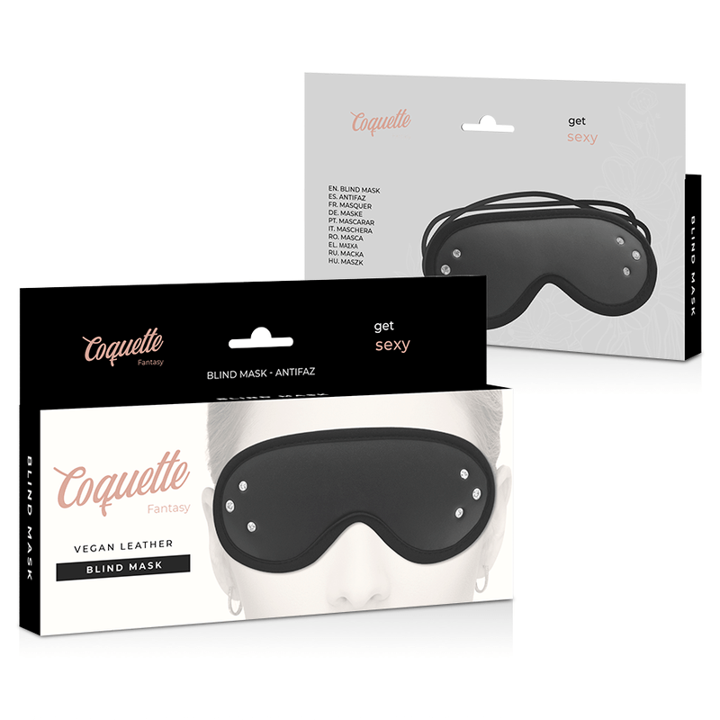 Máscara de Cuero Vegano Coquette Chic Desire Fantasy: Ideal para Juegos de Bondage y BDSM Seguros. - Lover Dreams