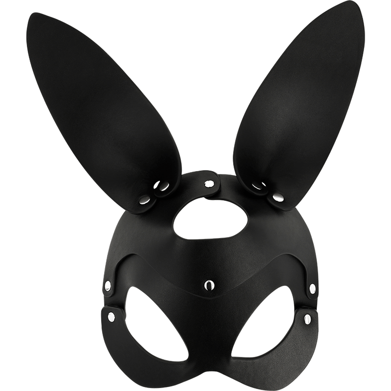 Máscara Vegana de Cuero con Orejas de Conejo - Coquette Chic Desire - Lover Dreams