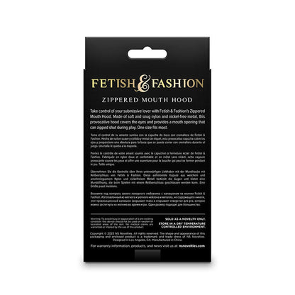 NS NOVELTIES - FETISH & FASHION PASAMONTAÑAS COMPLETO CON CREMALLERA NYLON NEGRO - Lover Dreams