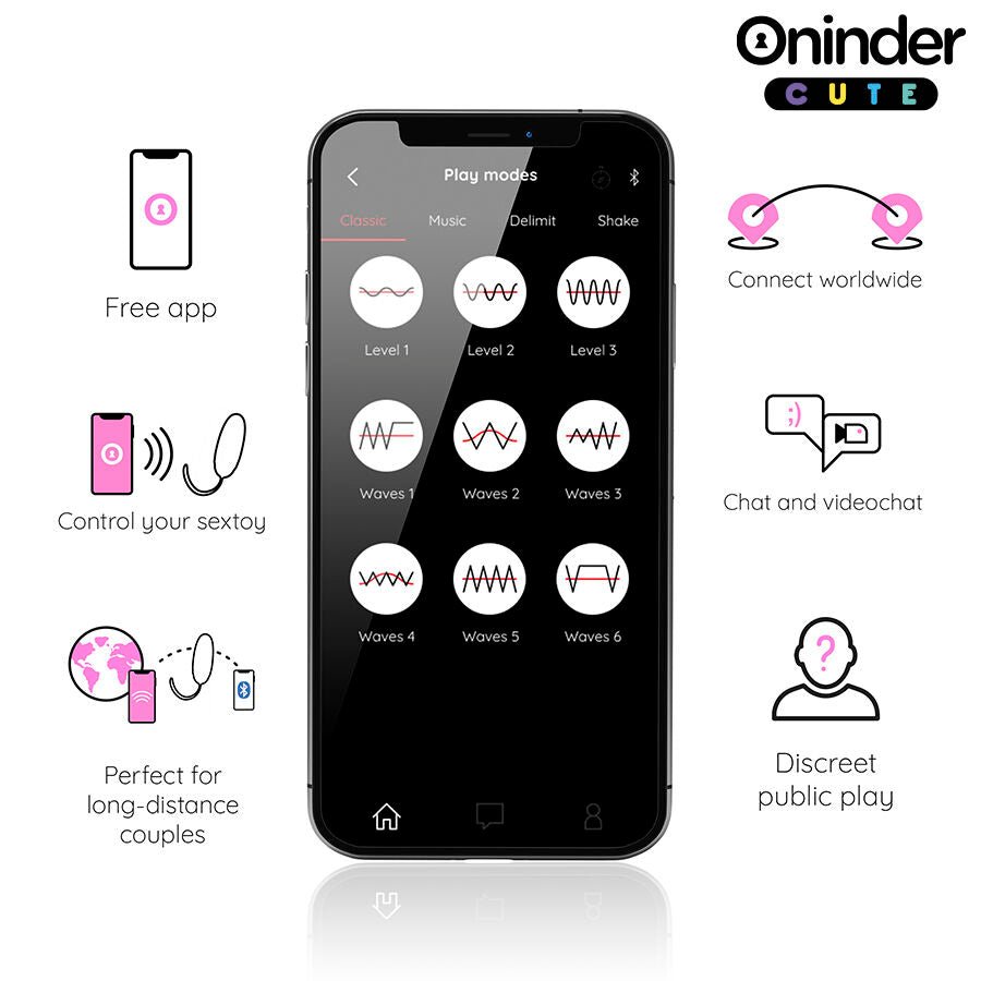 ONINDER CUTE - LOVE PLEASURE HUEVO VIBRO - ROTADOR 360 SILICONA - APP MUNDIAL GRATUITA - Lover Dreams