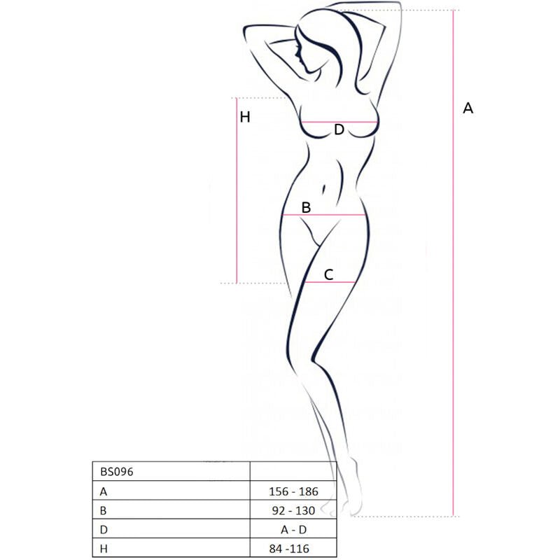 PASSION - BS096 BODYSTOCKING NEGRO TALLA ÚNICA - Lover Dreams