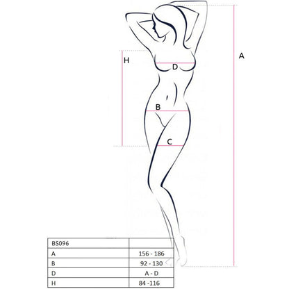PASSION - BS096 BODYSTOCKING NEGRO TALLA ÚNICA - Lover Dreams