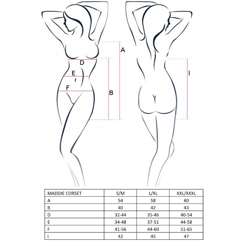 PASSION - WOMAN MADDIE CORSET NEGRO TALLA S/M - Lover Dreams