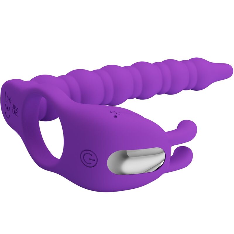 PRETTY LOVE - BLACKNEY ANILLO PENE CON PLUG VIBRADOR LILA - Lover Dreams