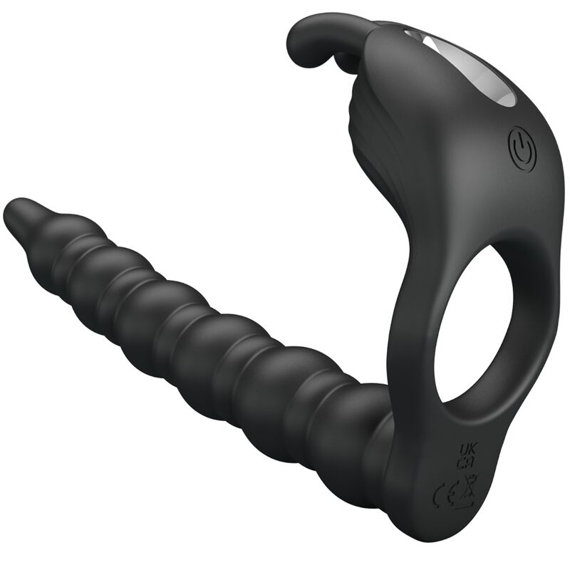 PRETTY LOVE - BLACKNEY ANILLO PENE CON PLUG VIBRADOR NEGRO - Lover Dreams