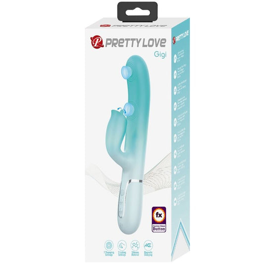 PRETTY LOVE - GIGI VIBRADOR RABBIT MULTIFUNCIÓN VERDE AGUA - Lover Dreams