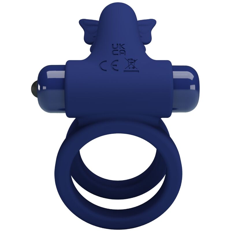 PRETTY LOVE - JAMELE DOBLE ANILLO CON VIBRACIÓN & ESTIMULADOR MARIPOSA AZUL - Lover Dreams