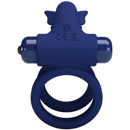 PRETTY LOVE - JAMELE DOBLE ANILLO CON VIBRACIÓN & ESTIMULADOR MARIPOSA AZUL - Lover Dreams