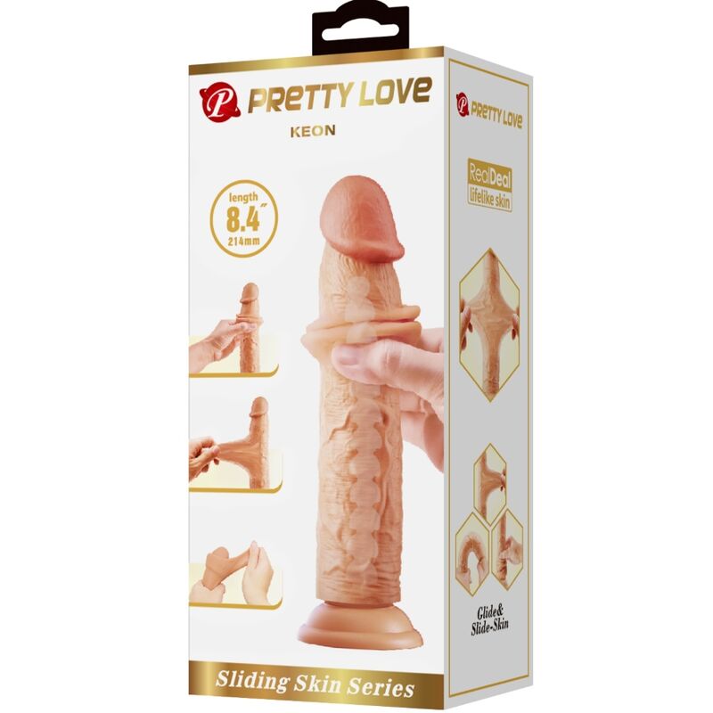 PRETTY LOVE - KEON DILDO REALÍSTICO 21 CM NATURAL - Lover Dreams
