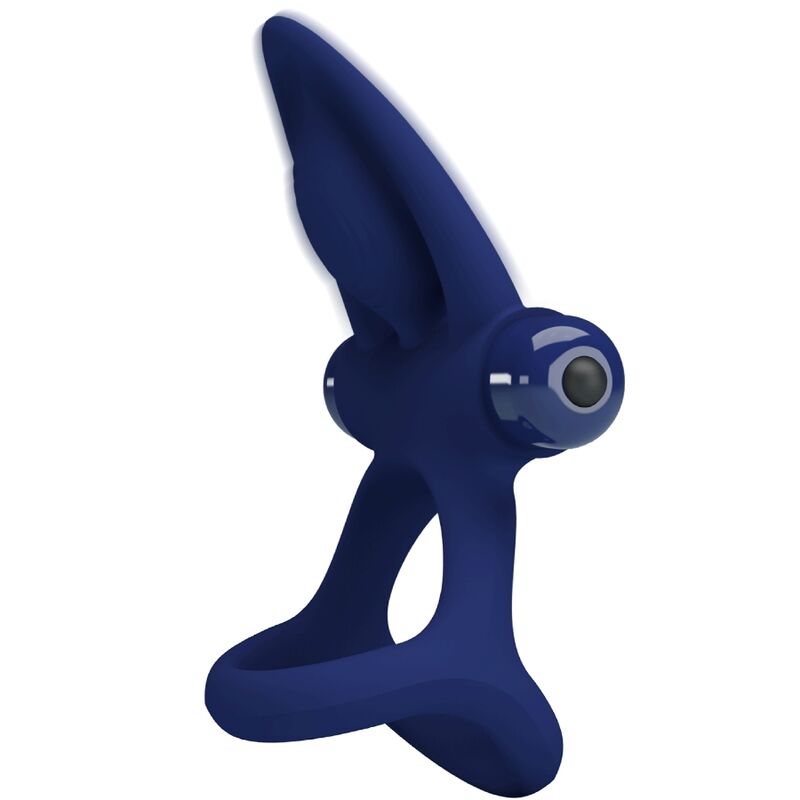 PRETTY LOVE - MAT DOBLE ANILLO CON VIBRACIÓN & ESTIMULADOR AZUL - Lover Dreams