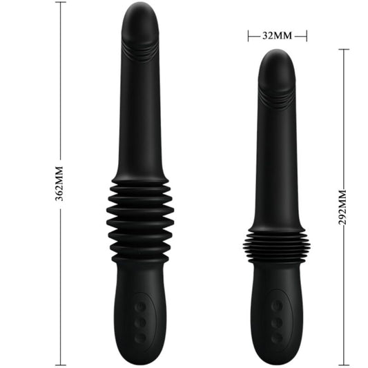 PRETTY LOVE - PAZUZU VIBRADOR 3 MODOS DE EMPUJE NEGRO - Lover Dreams