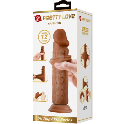 PRETTY LOVE - QUENTIN DILDO REALÍSTICO 18 CM MULATO - Lover Dreams