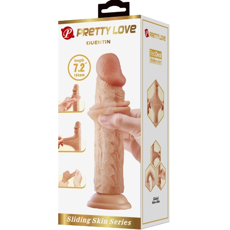 PRETTY LOVE - QUENTIN DILDO REALÍSTICO 18 CM NATURAL - Lover Dreams