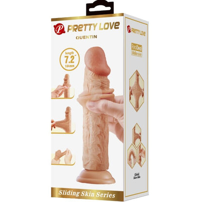 PRETTY LOVE - QUENTIN DILDO REALÍSTICO 18 CM NATURAL - Lover Dreams