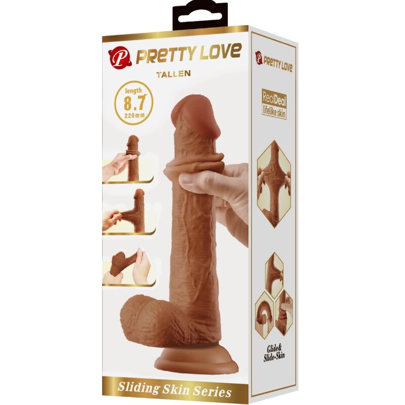 PRETTY LOVE - TALLEN DILDO REALÍSTICO 22 CM MULATO - Lover Dreams