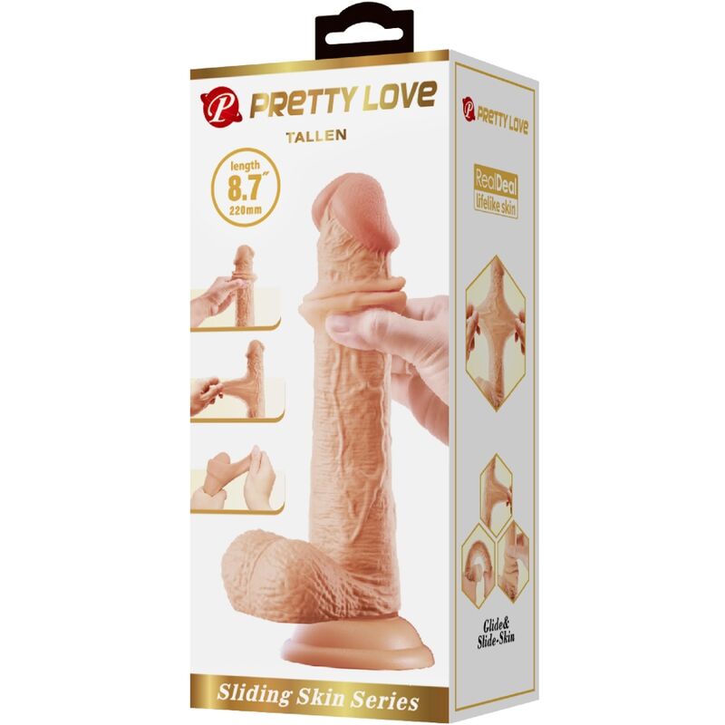 PRETTY LOVE - TALLEN DILDO REALÍSTICO 22 CM NATURAL - Lover Dreams