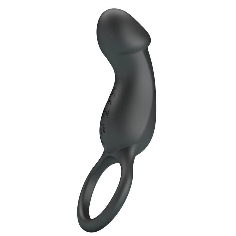 PRETTY LOVE - TRAE ANILLO VIBRADOR CON ESTIMULADOR NEGRO - Lover Dreams