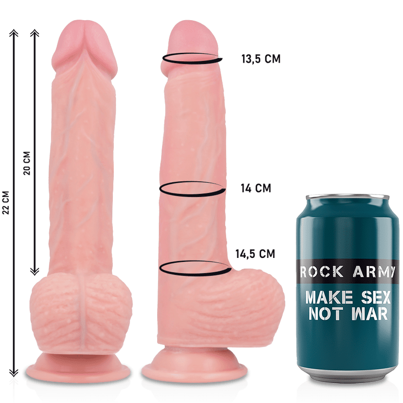 ROCKARMY - ARNÉS + LIQUID SILICONE VIBRADOR CONTROL REMOTO PREMIUM APACHE 20.5 CM - O - 4.62 CM - Lover Dreams