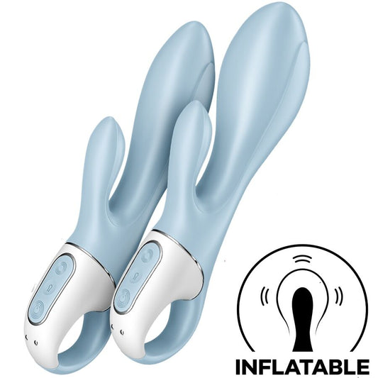 SATISFYER - AIR PUMP BUNNY 1 VIBRADOR INFLABLE RABBIT AZUL - Lover Dreams