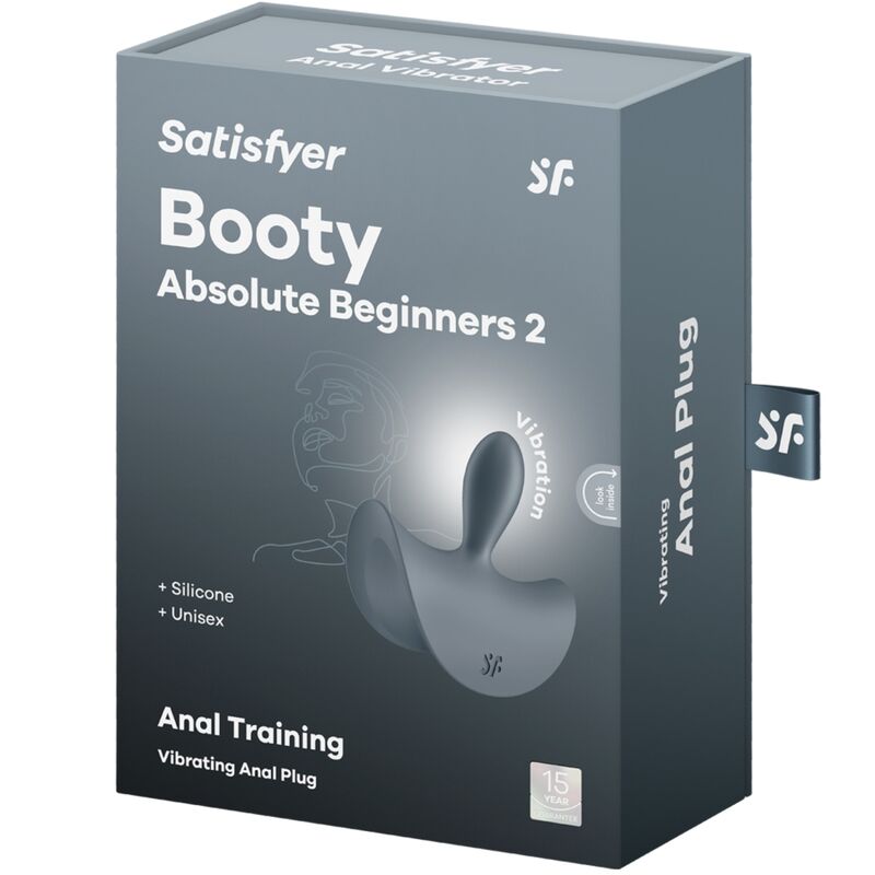 SATISFYER - BOOTY ABSOLUTE BEGINNERS 2 PLUG ANAL VIBRADOR UNISEX NEGRO - Lover Dreams