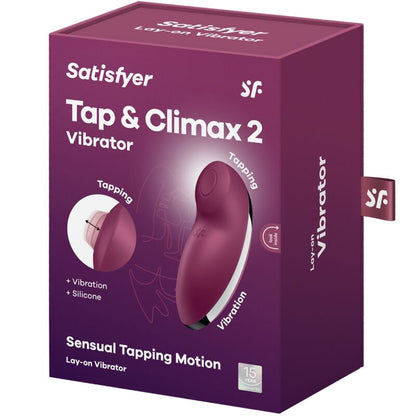 SATISFYER - TAP & CLIMAX 2 VIBRADOR & ESTIMULADOR ROJO - Lover Dreams