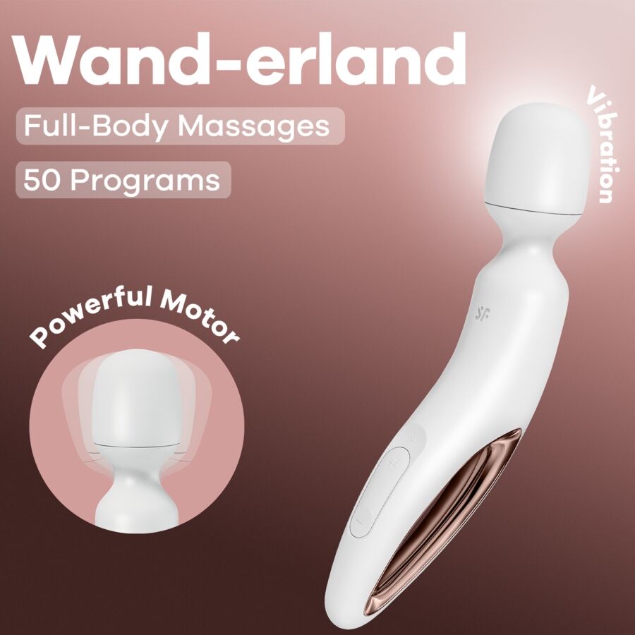 SATISFYER - WAND ERLAND MASAJEADOR VIBRADOR BLANCO - Lover Dreams