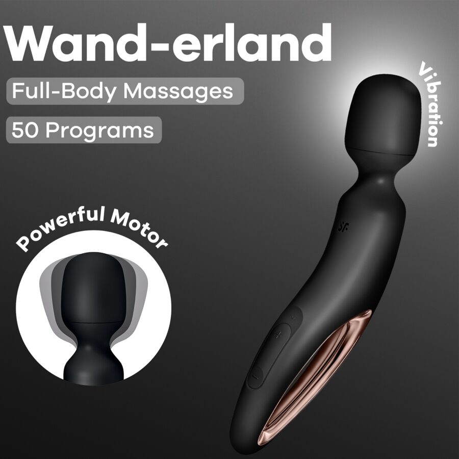 SATISFYER - WAND ERLAND MASAJEADOR VIBRADOR NEGRO - Lover Dreams