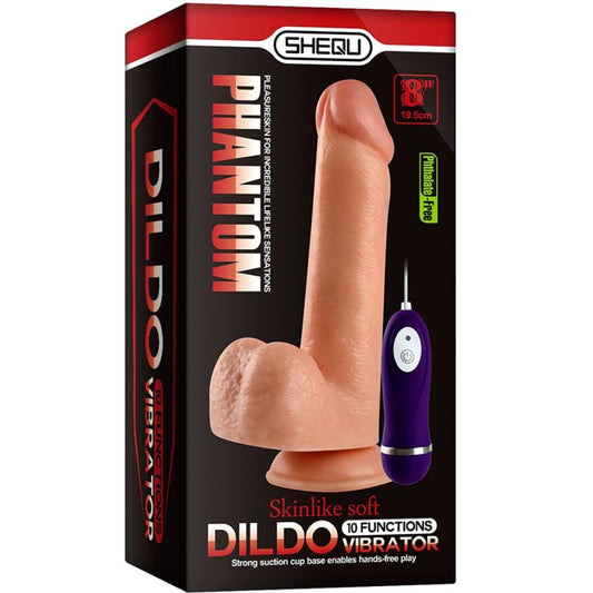 SHEQU - ADAM DILDO VIBRADOR CON CONTROL REMOTO 21 CM - Lover Dreams