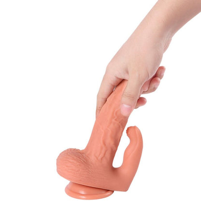 SHEQU - HAYDEN DILDO Y ESTIMULADOR DE CLÍTORIS CON VIBRACIÓN Y CONTROL REMOTO 16 CM - Lover Dreams