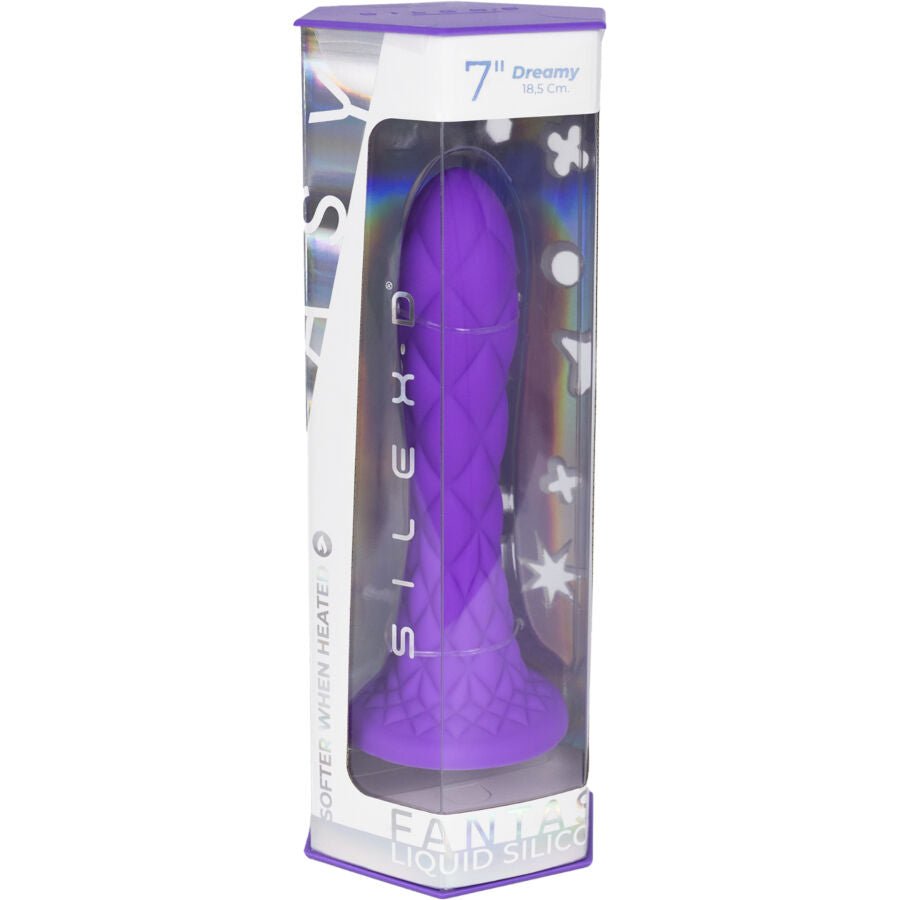 SILEXD - DREAMY DILDO FANTASY SILICONA LIQUIDA TERMOREACTIVO VIOLETA 18.5 CM - Lover Dreams