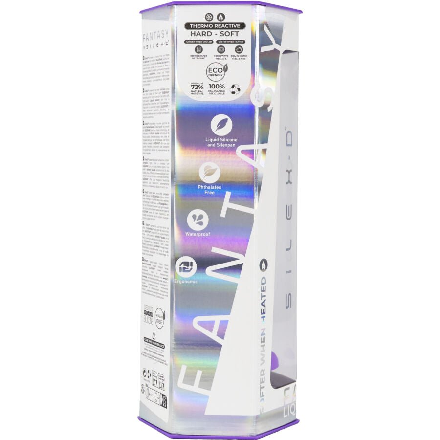 SILEXD - DREAMY DILDO FANTASY SILICONA LIQUIDA TERMOREACTIVO VIOLETA 18.5 CM - Lover Dreams