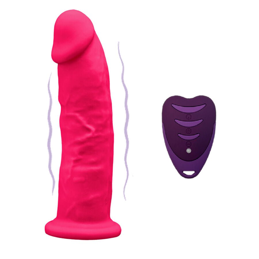 SILEXD - PENE REALÍSTICO MODELO 2 ROSA + CONTROL REMOTO LRS 17 CM - Lover Dreams