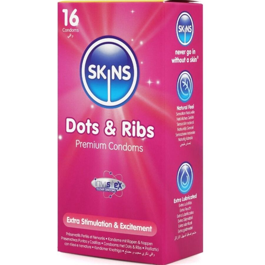 SKINS - DOTS & RIBS PRESERVATIVOS PREMIUM PACK 16 - Lover Dreams