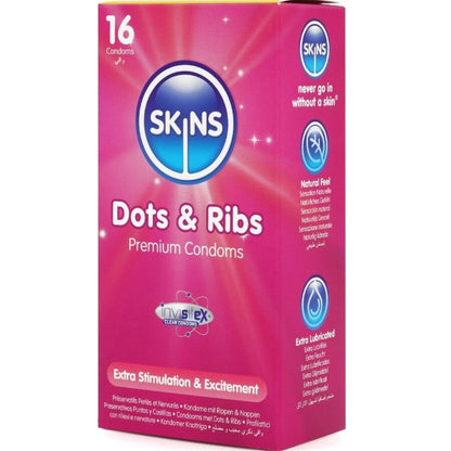 SKINS - DOTS & RIBS PRESERVATIVOS PREMIUM PACK 16 - Lover Dreams
