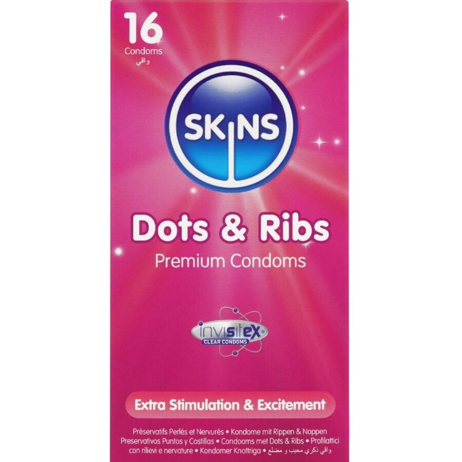 SKINS - DOTS & RIBS PRESERVATIVOS PREMIUM PACK 16 - Lover Dreams
