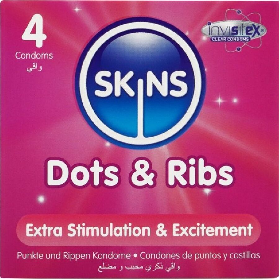 SKINS - DOTS & RIBS PRESERVATIVOS PREMIUM PACK 4 - Lover Dreams