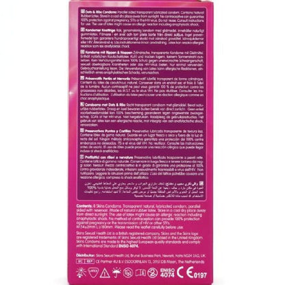 SKINS - DOTS & RIBS PRESERVATIVOS PREMIUM PACK 8 - Lover Dreams