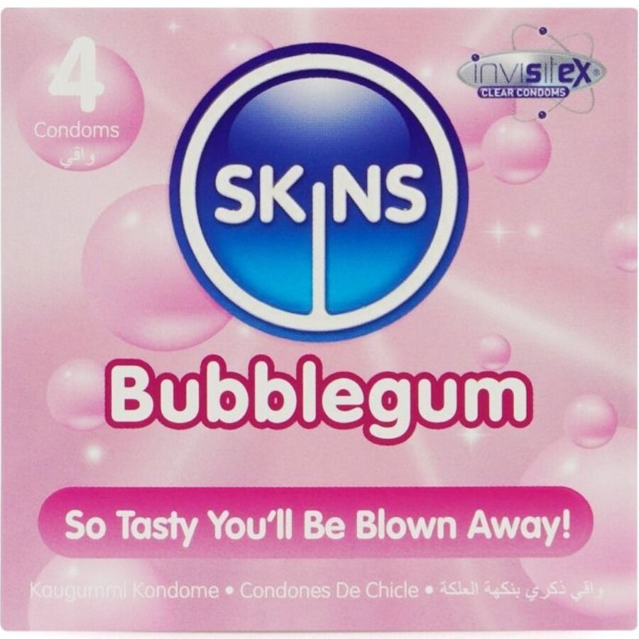 SKINS - PRESERVATIVOS PREMIUM SABOR CHICLE PACK 4 - Lover Dreams