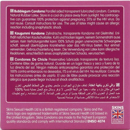 SKINS - PRESERVATIVOS PREMIUM SABOR CHICLE PACK 4 - Lover Dreams