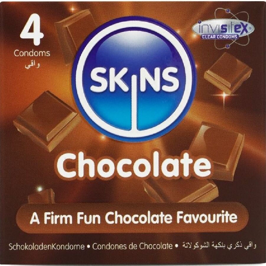 SKINS - PRESERVATIVOS PREMIUM SABOR CHOCOLATE PACK 4 - Lover Dreams