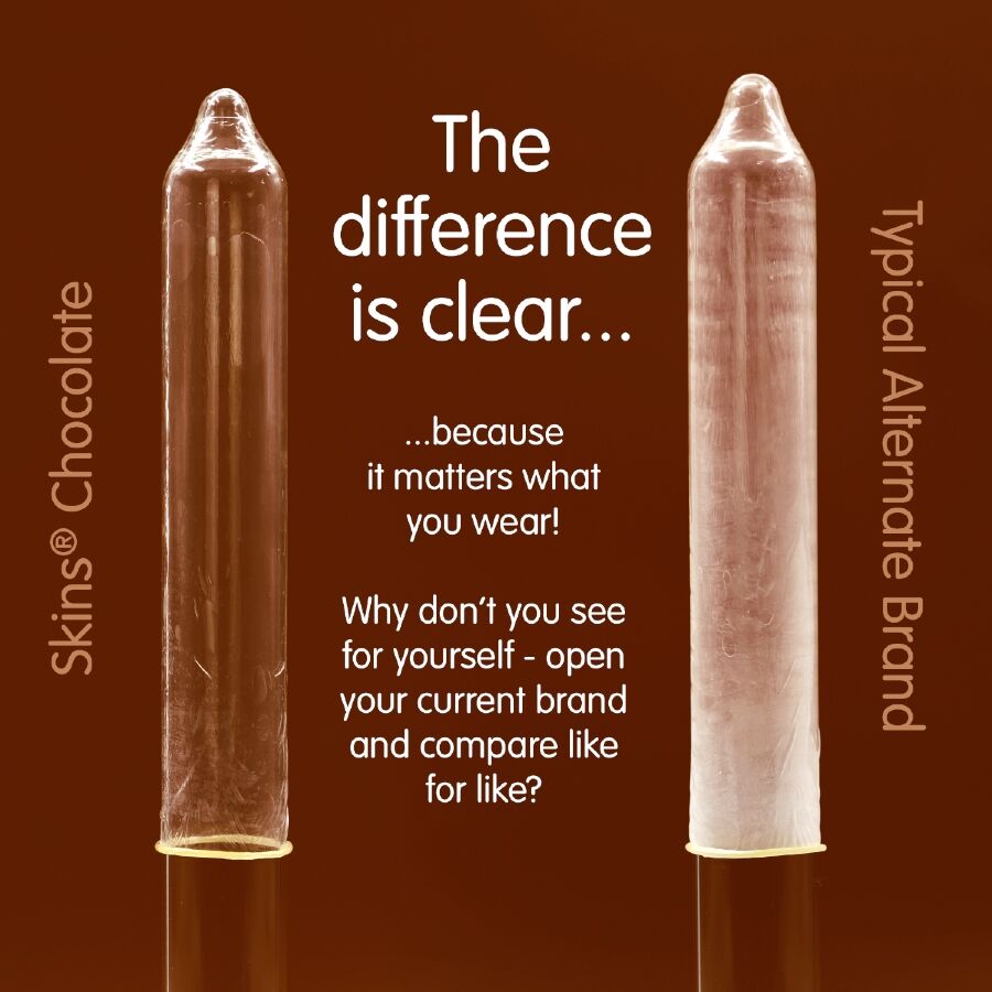SKINS - PRESERVATIVOS PREMIUM SABOR CHOCOLATE PACK 4 - Lover Dreams
