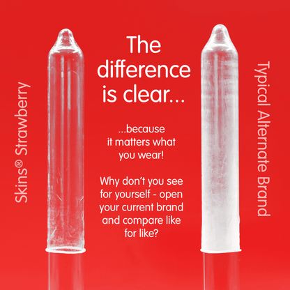 SKINS - PRESERVATIVOS PREMIUM SABOR FRESA PACK 8 - Lover Dreams