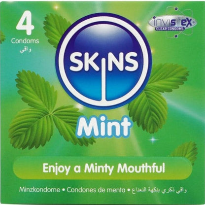 SKINS - PRESERVATIVOS PREMIUM SABOR MENTA PACK 4 - Lover Dreams