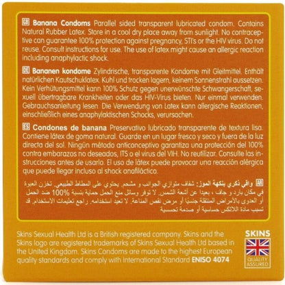 SKINS - PRESERVATIVOS PREMIUM SABOR PLÁTANO PACK 4 - Lover Dreams