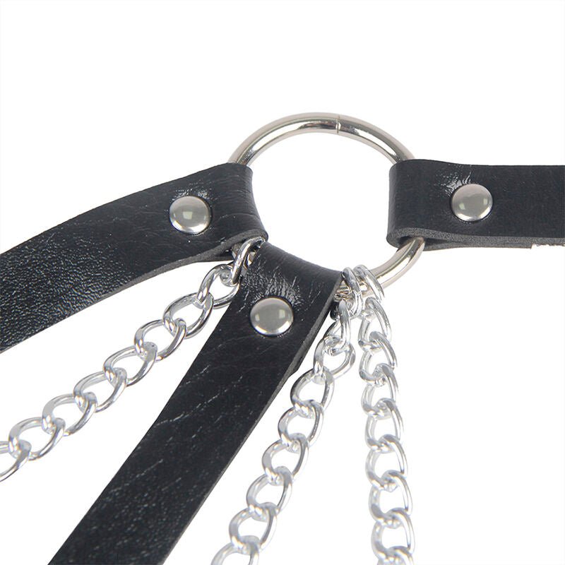 SUBBLIME - 953713 CINTURÓN DE BONDAGE PUNK HEBILLA METAL NEGRO TALLA ÚNICA - Lover Dreams