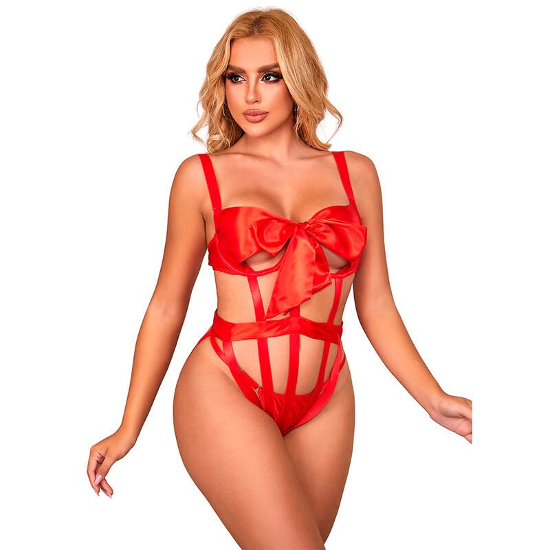 SUBBLIME - 954468 BODY SEXY CALADO CON LAZO ROJO S/M - Lover Dreams