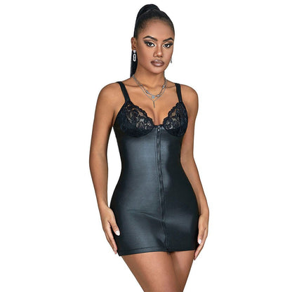 SUBBLIME - 957568 VESTIDO DE CUERO CON CREMALLERA NEGRO S/M - Lover Dreams